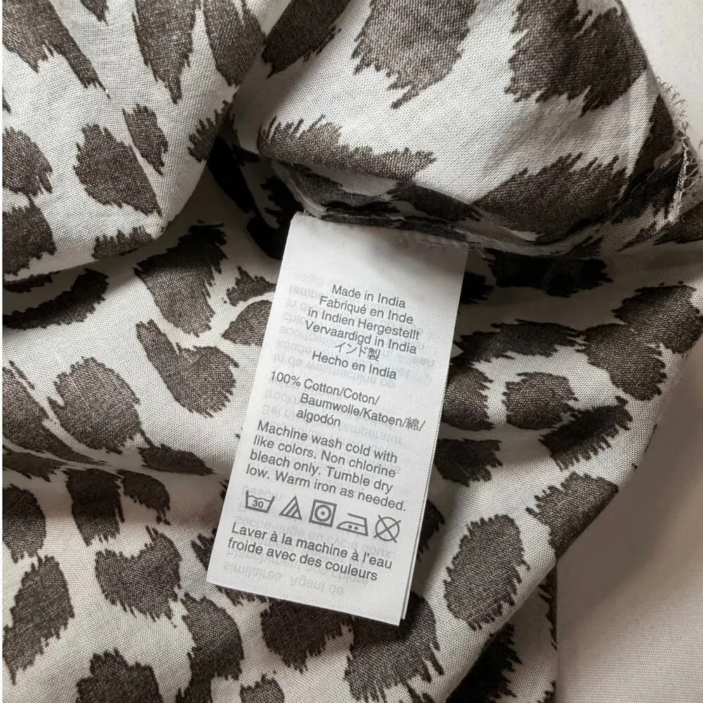 J.Crew Leopard Print Swim Cover-Up Dress Size Small Sheer NWT